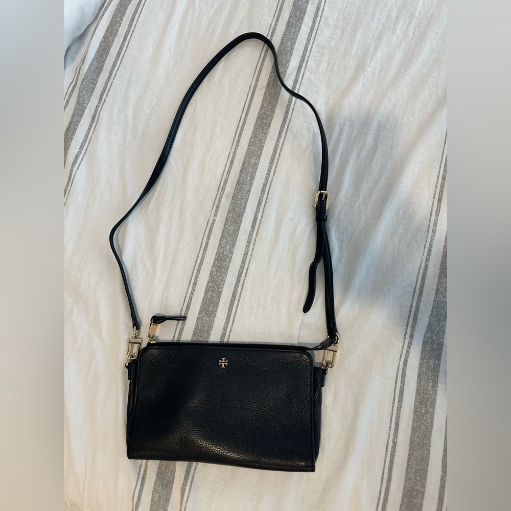 Tory Burch black leather crossbody authentic